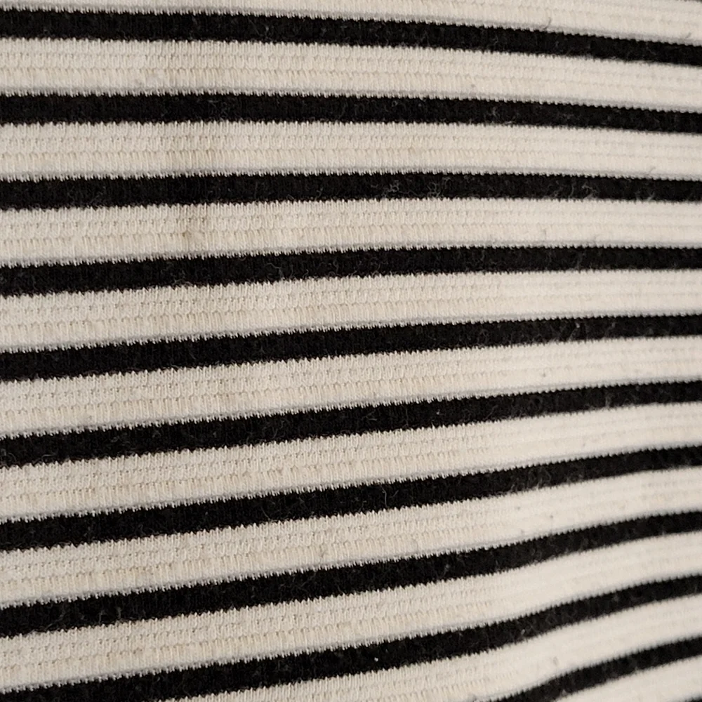 Cynthia Rowley Striped Black + White Crop Top, Large - Picture 6 of 11